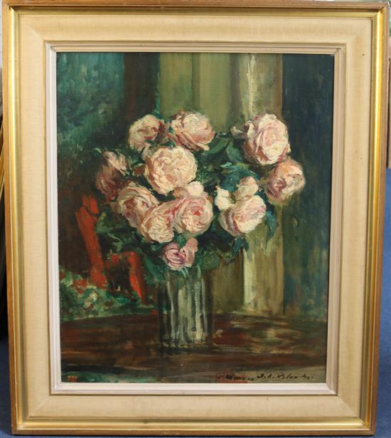 Jacques-Emile Blanche (1861-1942) Les Roses, 28.5 x 23.5in.